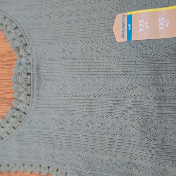 THEREABOUTS BRAND GIRLS BLUE, GREEN, PINK & WHITE TANK TOPS BUNDLE SIZE XXS 4/5 - Picture 7 of 12